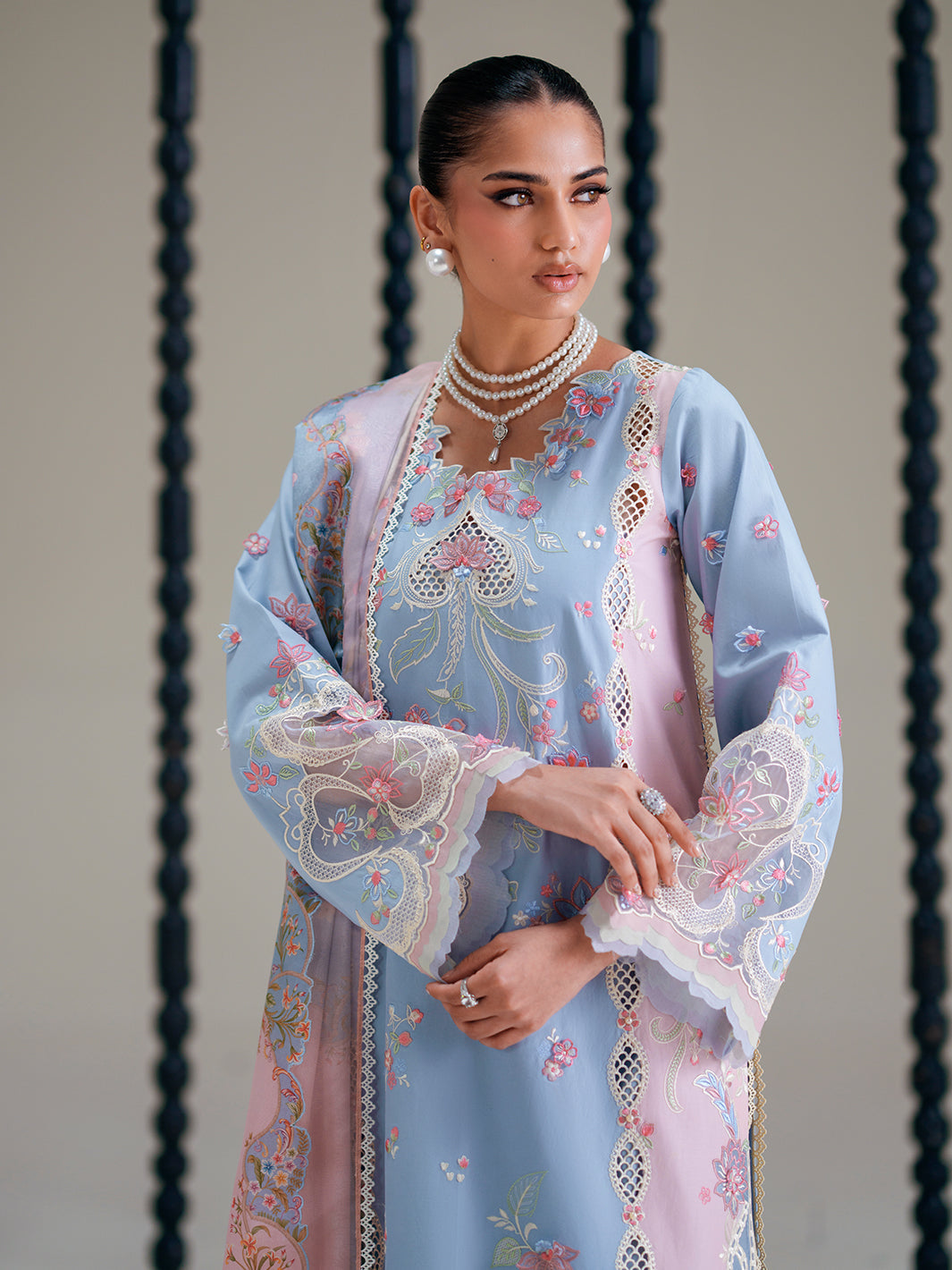Bin Ilyas | Amour Luxury Lawn 26 | 184-B - Luxury Dress - available at Maria Faisal in UK and USA.