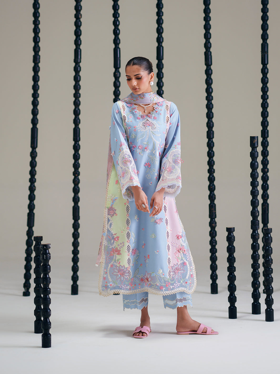 Bin Ilyas | Amour Luxury Lawn 26 | 184-B - Luxury Dress - available at Maria Faisal in UK and USA.