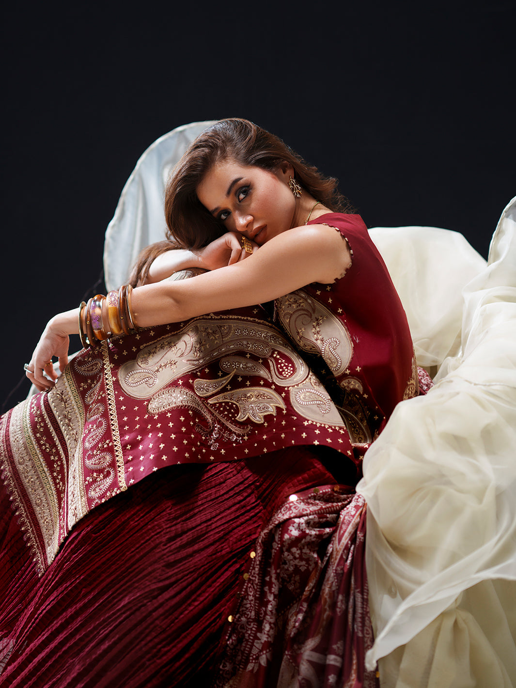 Bin Ilyas | Amour Luxury Lawn 26 | 185-A - Luxury Dress - available at Maria Faisal in UK and USA.