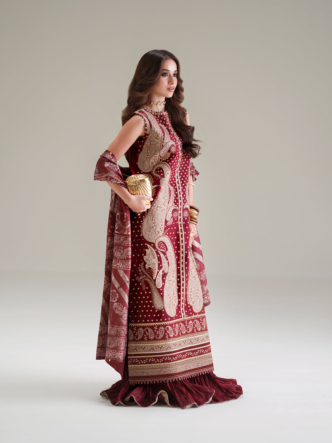 Bin Ilyas | Amour Luxury Lawn 26 | 185-A - Luxury Dress - available at Maria Faisal in UK and USA.