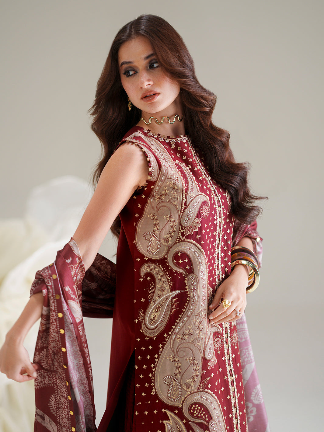 Bin Ilyas | Amour Luxury Lawn 26 | 185-A - Luxury Dress - available at Maria Faisal in UK and USA.