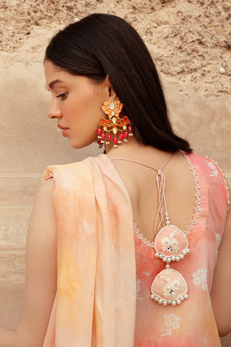 Cross Stitch | Premium Lawn 24 | PEACH BLUSH - Ladies Clothes - Maria Faisal