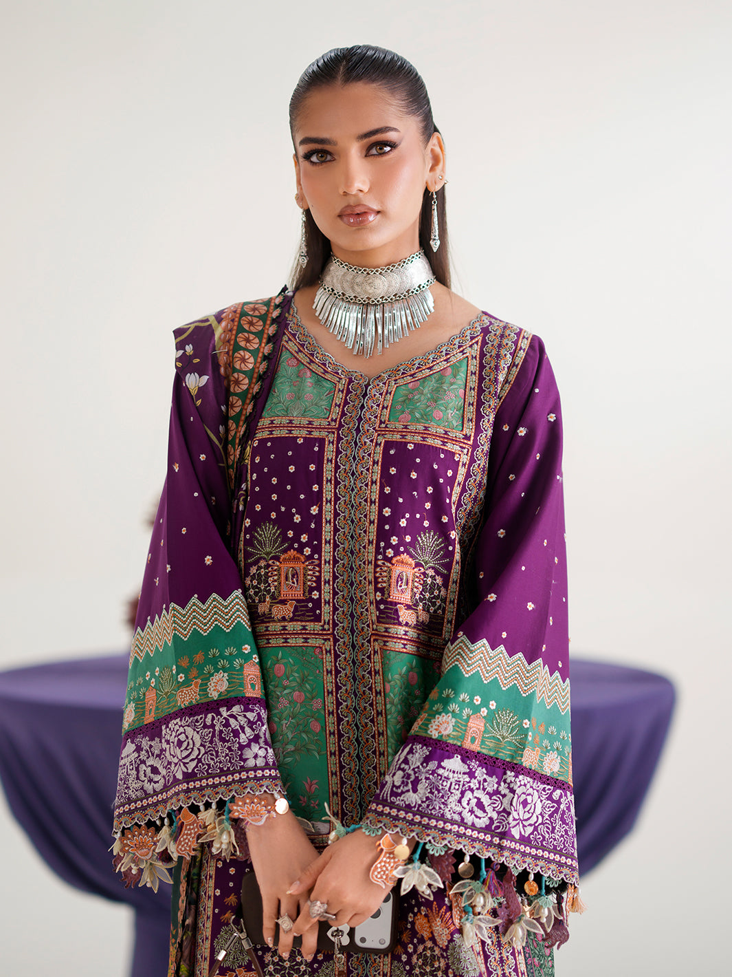 Bin Ilyas | Amour Luxury Lawn 26 |186-A - Luxury Dress - available at Maria Faisal in UK and USA.