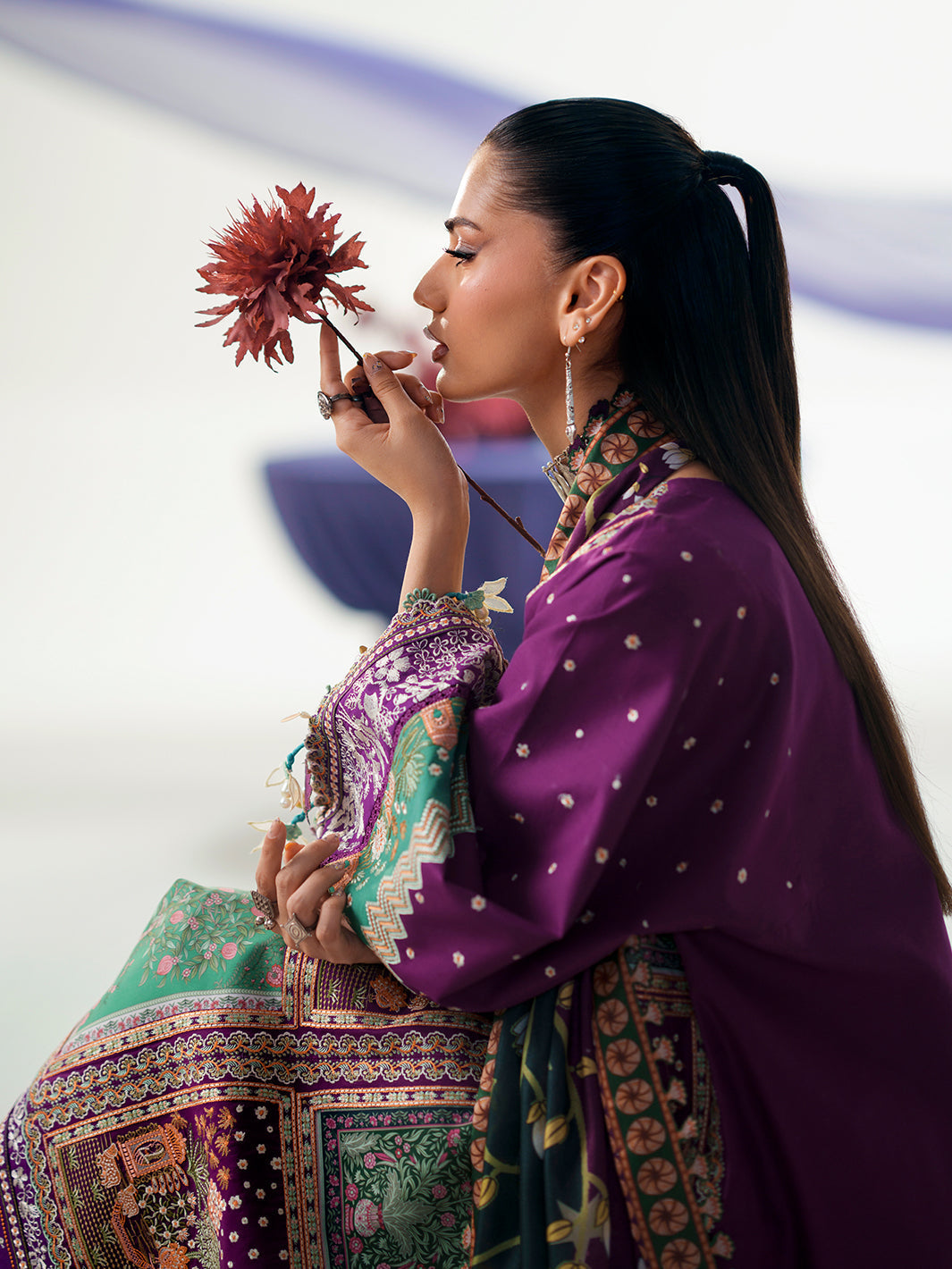 Bin Ilyas | Amour Luxury Lawn 26 |186-A - Luxury Dress - available at Maria Faisal in UK and USA.