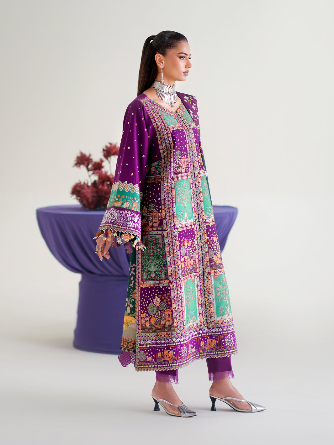 Bin Ilyas | Amour Luxury Lawn 26 |186-A - Luxury Dress - available at Maria Faisal in UK and USA.