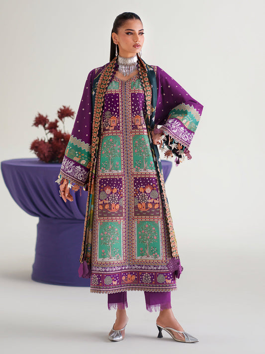 Bin Ilyas | Amour Luxury Lawn 26 |186-A - Luxury Dress - available at Maria Faisal in UK and USA.