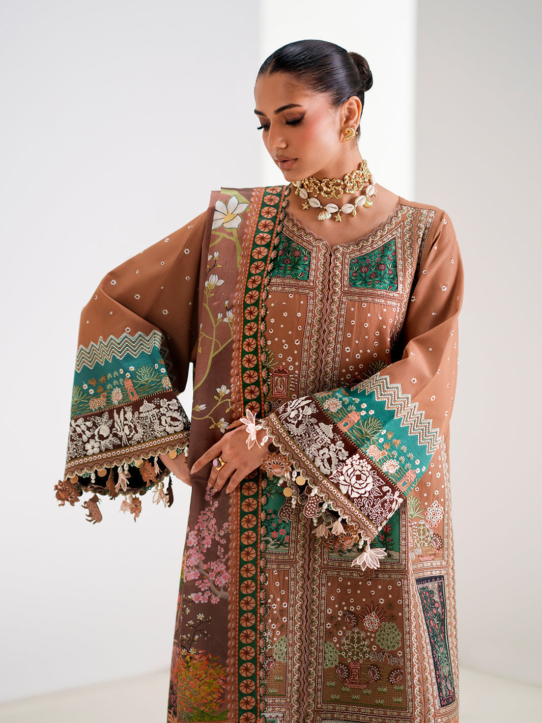 Bin Ilyas | Amour Luxury Lawn 26 | 186-B - Luxury Dress - available at Maria Faisal in UK and USA.
