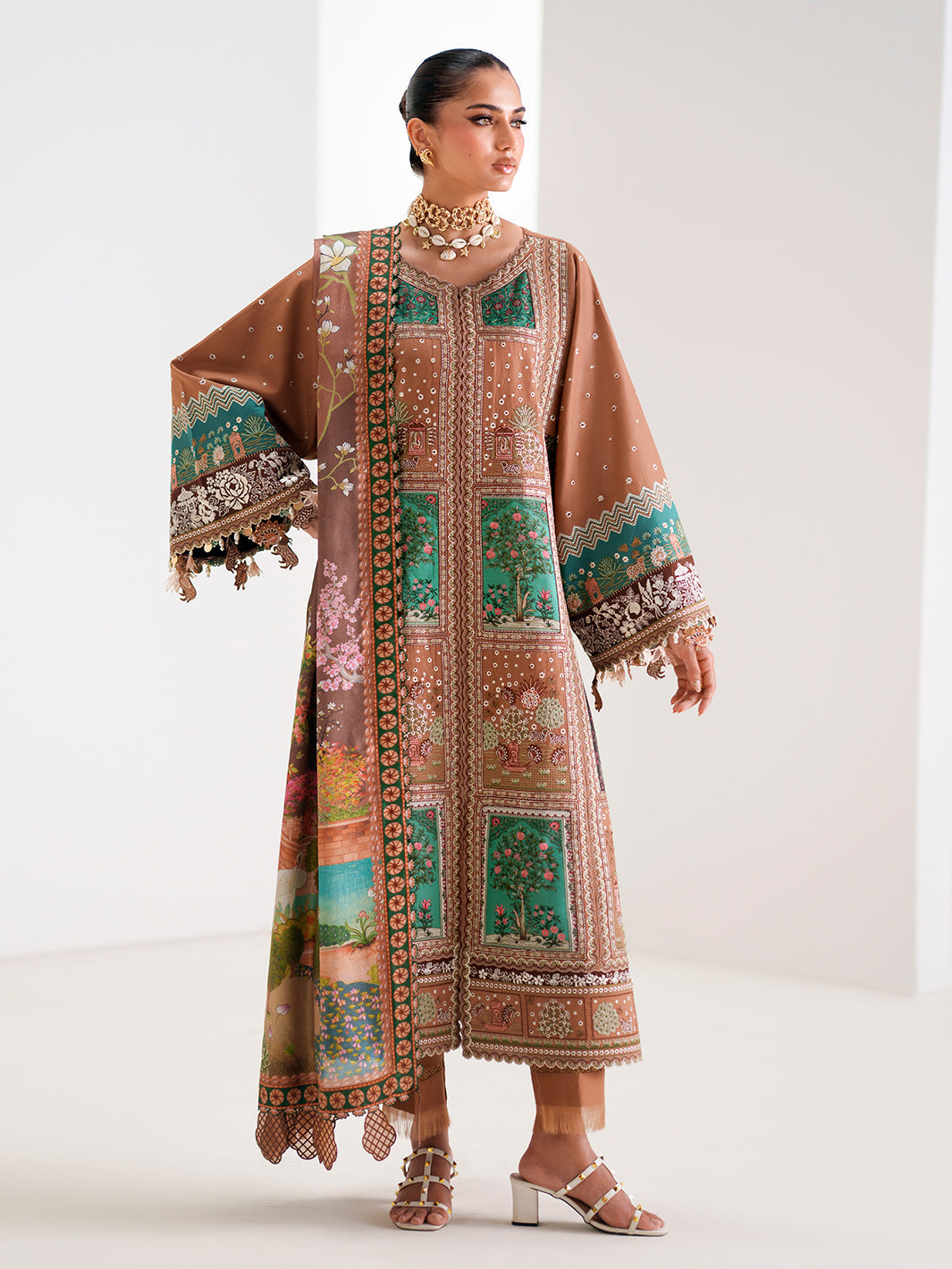 Bin Ilyas | Amour Luxury Lawn 26 | 186-B - Luxury Dress - available at Maria Faisal in UK and USA.