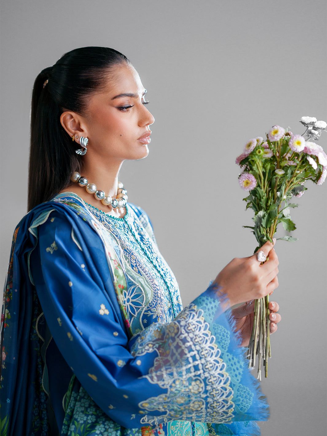 Bin Ilyas | Amour Luxury Lawn 26 |187-A - Luxury Dress - available at Maria Faisal in UK and USA.