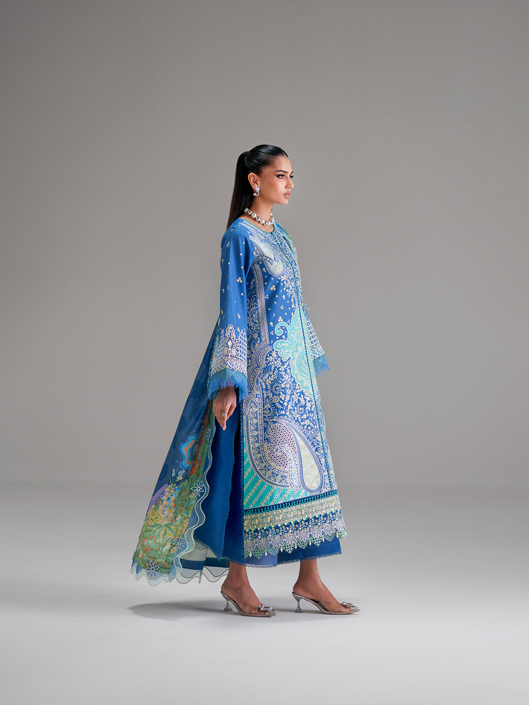 Bin Ilyas | Amour Luxury Lawn 26 |187-A - Luxury Dress - available at Maria Faisal in UK and USA.