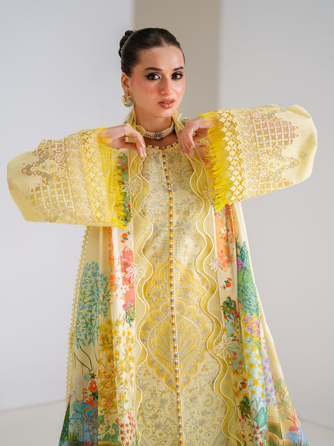 Bin Ilyas | Amour Luxury Lawn 26 | 187-B - Luxury Dress - available at Maria Faisal in UK and USA.