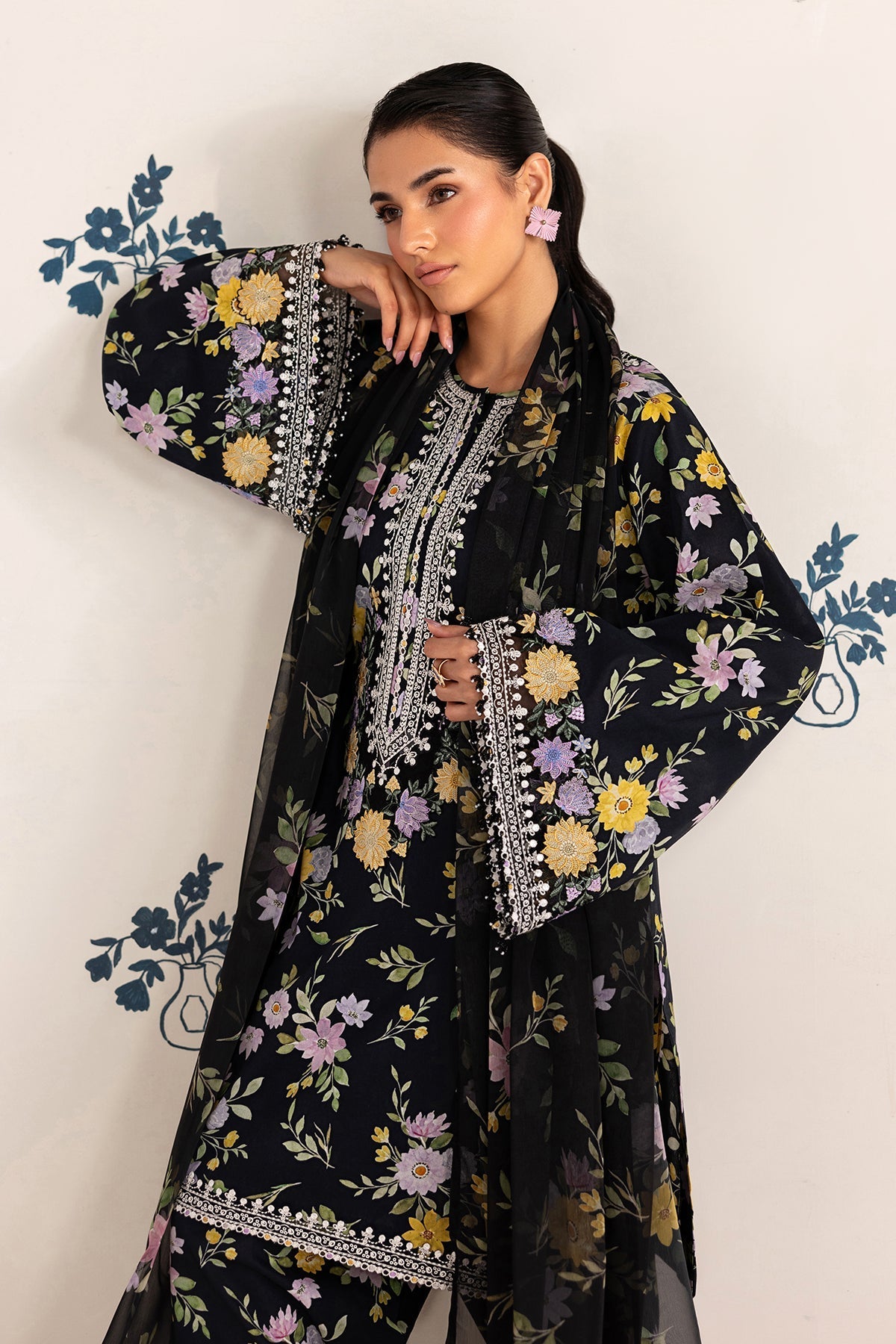 Baroque | Luxury Summer Pret | UF-4465 - Luxury Dress - available at Maria Faisal in UK and USA.