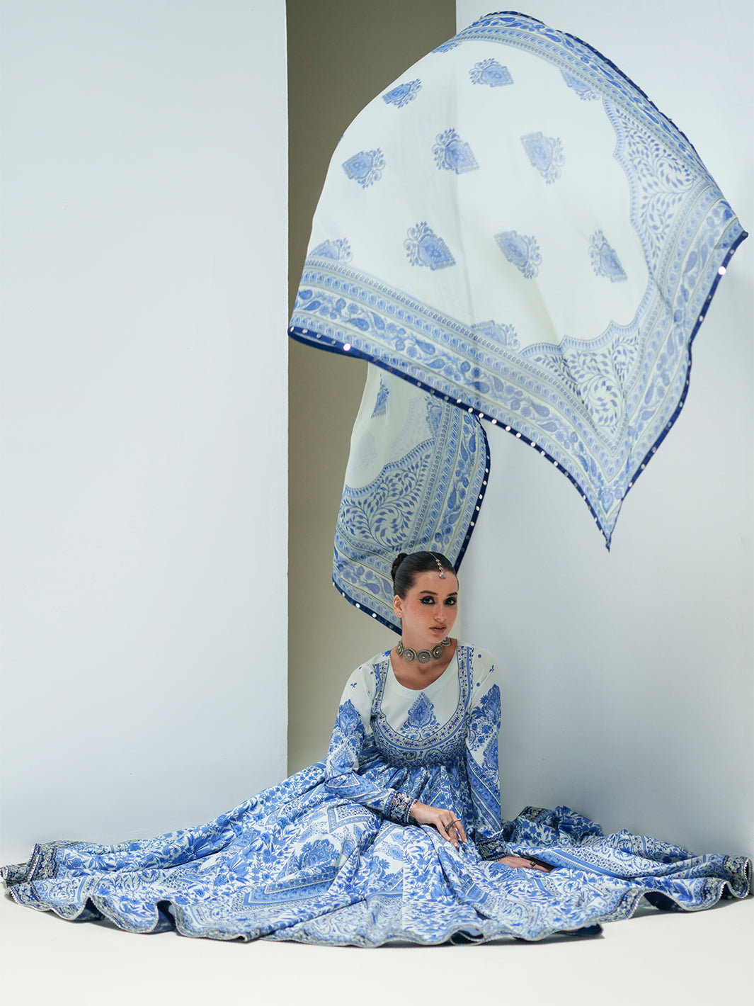 Bin Ilyas | Amour Luxury Lawn 26 | 88-A - Luxury Dress - available at Maria Faisal in UK and USA.