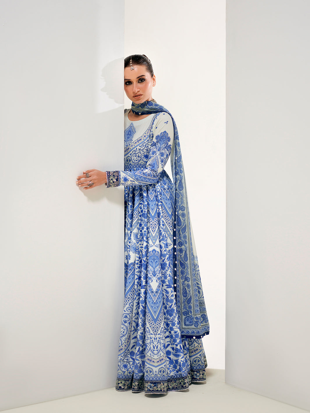 Bin Ilyas | Amour Luxury Lawn 26 | 88-A - Luxury Dress - available at Maria Faisal in UK and USA.