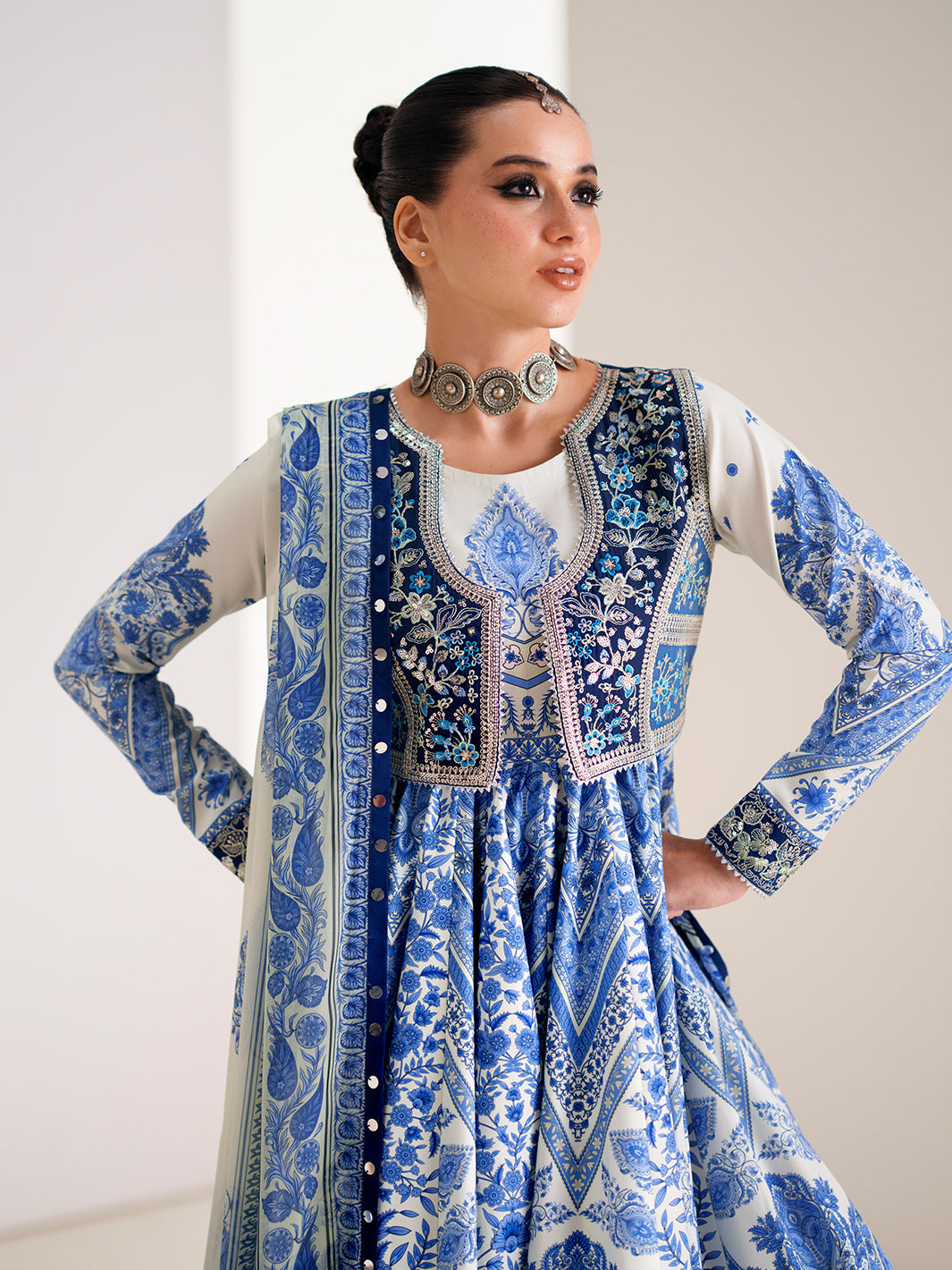 Bin Ilyas | Amour Luxury Lawn 26 | 88-A - Luxury Dress - available at Maria Faisal in UK and USA.