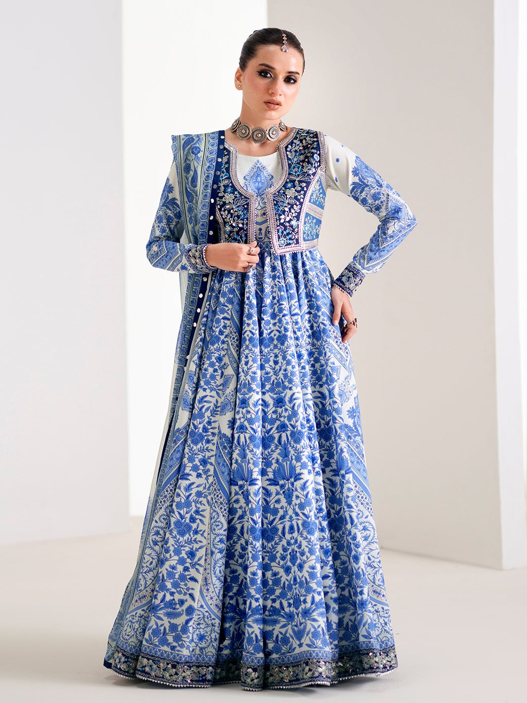 Bin Ilyas | Amour Luxury Lawn 26 | 88-A - Luxury Dress - available at Maria Faisal in UK and USA.