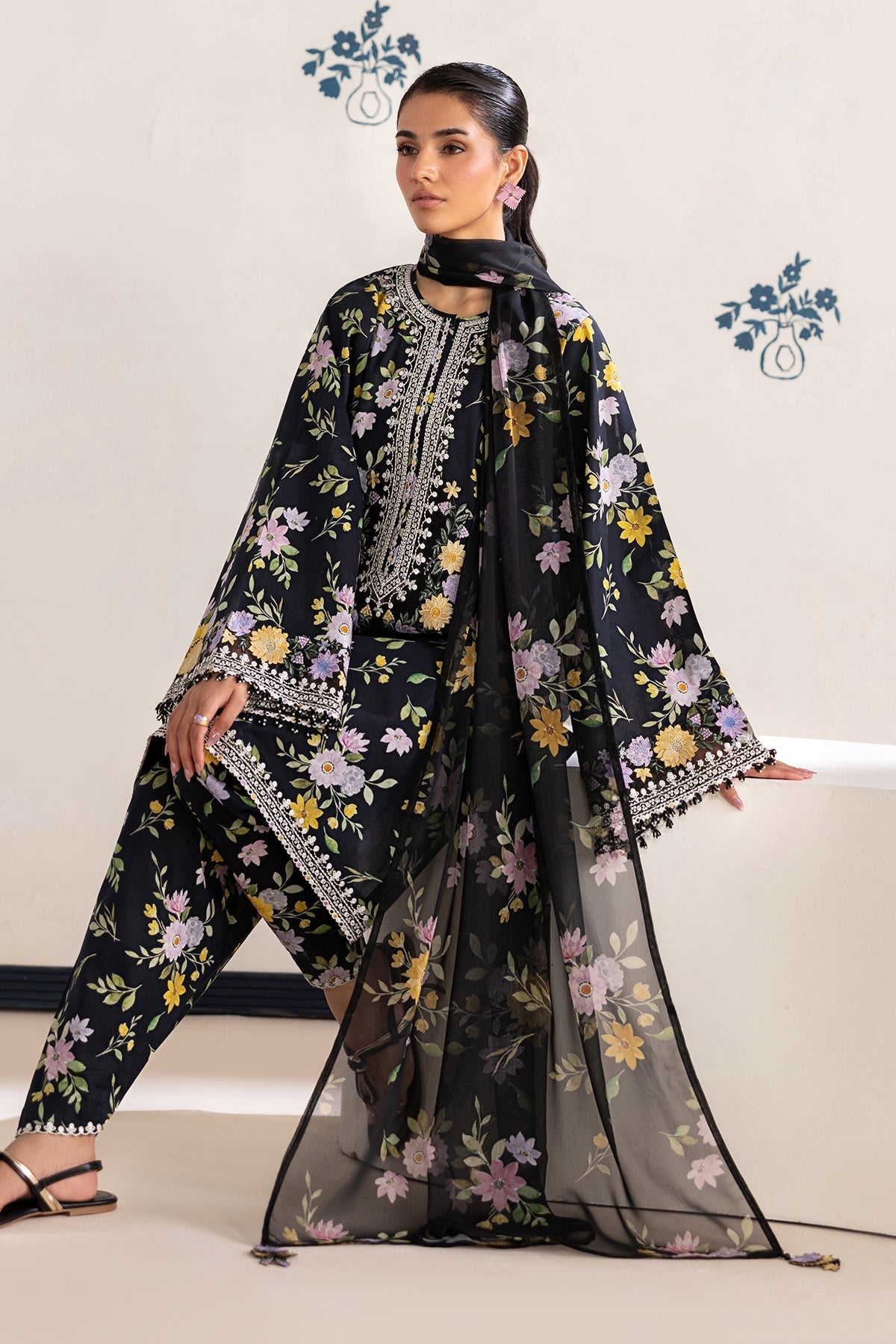 Baroque | Luxury Summer Pret | UF-4465 - Luxury Dress - available at Maria Faisal in UK and USA.