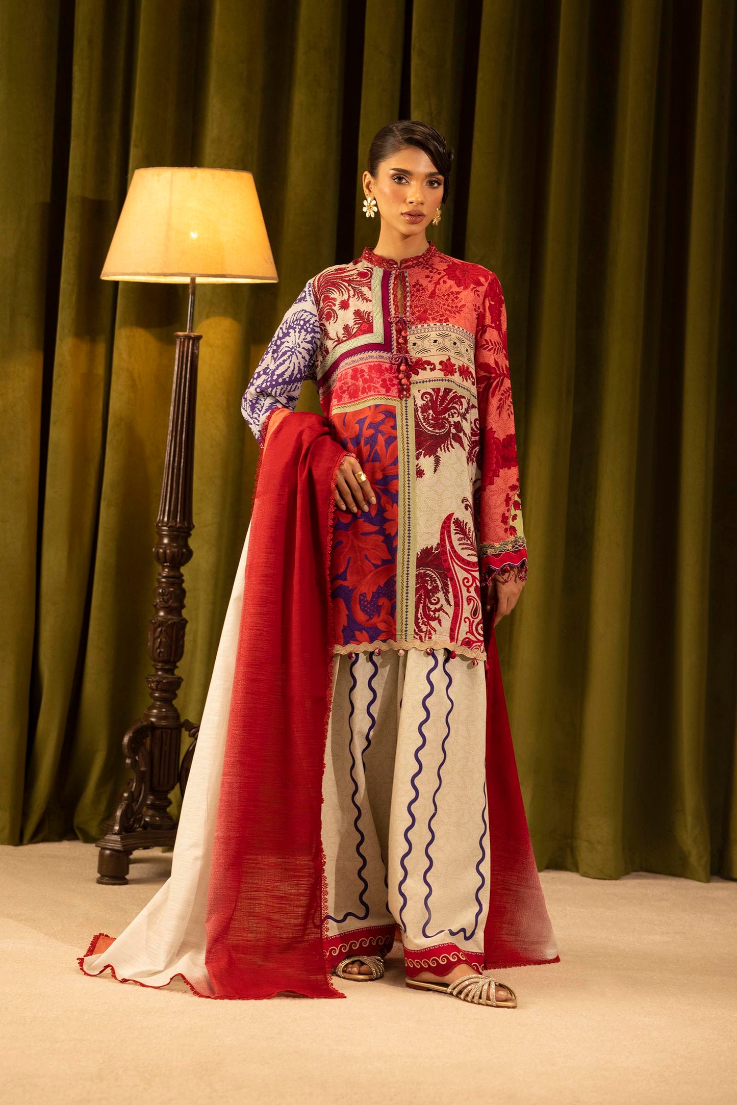 Sana Safinaz | Muzlin Winter 25 | 018A - Casual Dress - available at Maria Faisal in UK and USA.