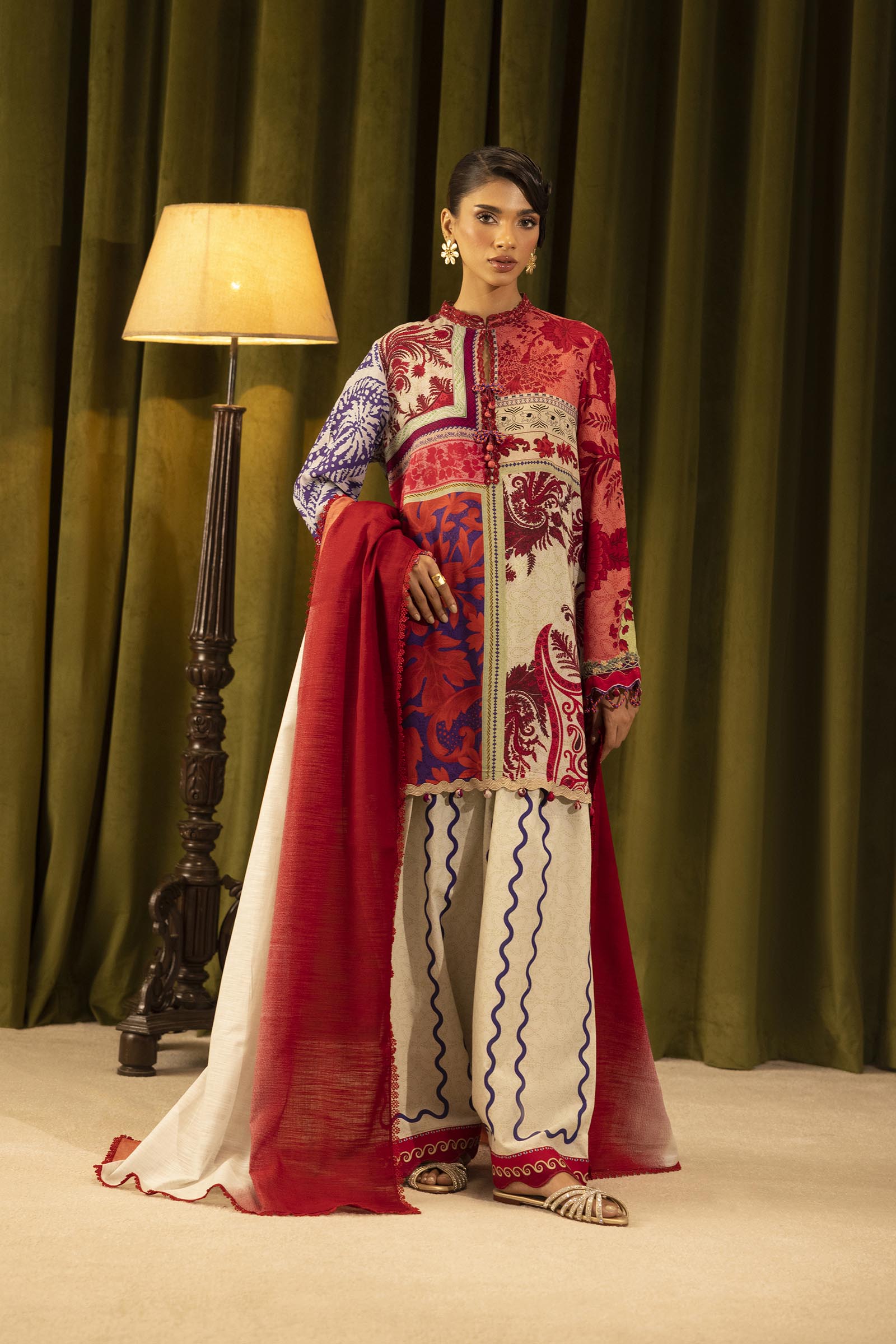 Sana Safinaz | Muzlin Winter 25 | 018A - Casual Dress - available at Maria Faisal in UK and USA.