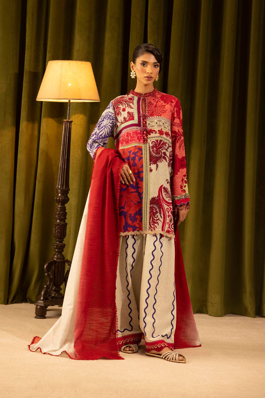 Sana Safinaz | Muzlin Winter 25 | 018A - Casual Dress - available at Maria Faisal in UK and USA.