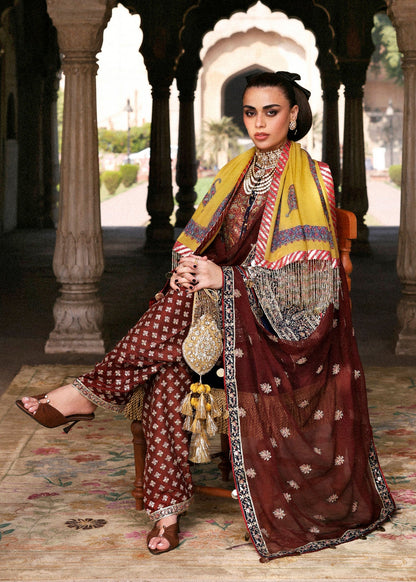 Hussain Rehar | Luxury Pret AW 25 | Brickelle - Formal Dress - available at Maria Faisal in UK and USA.