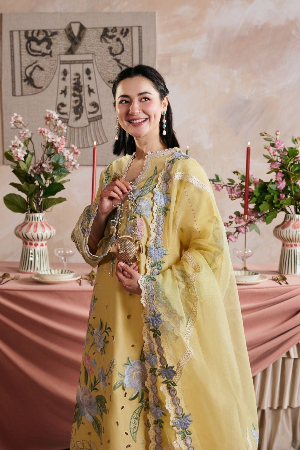 Maryam Hussain | Luxury Lawn 26 Vol 2 | Hamna - Luxury Dress - available at Maria Faisal in UK and USA.