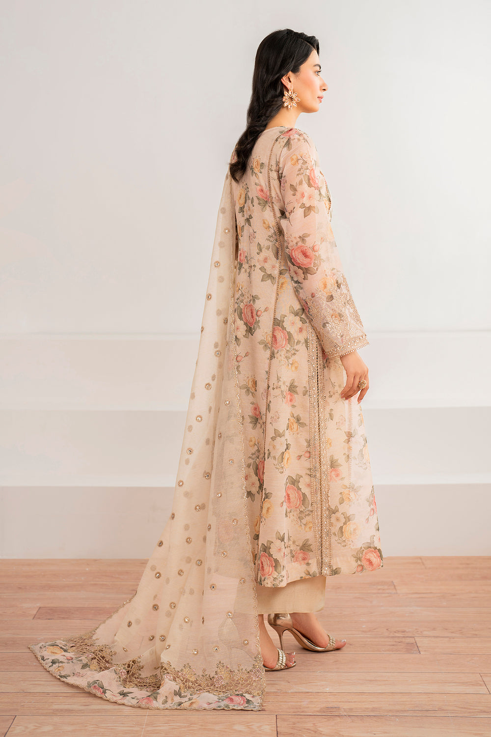 Baroque | Formals Collection | EMBROIDERED COTTON PATTI UF-691 - Formal Dress - available at Maria Faisal in UK and USA.