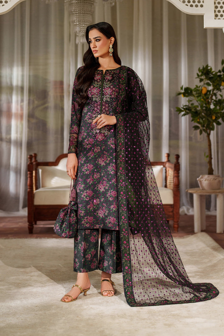 Iznik | Printed Formals | UE-537 - Formal Dress - available at Maria Faisal in UK and USA.