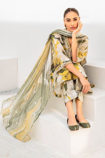 Baroque | Luxury Pret 24 | LAWN UF-669 - Designer Dress with Intricate embroidery and embellishments. Shop elegent wedding dress at Maria Faisal.