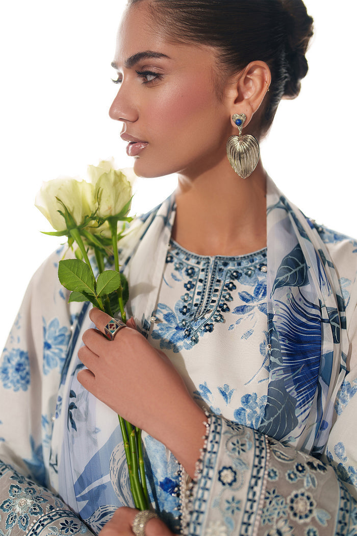 Baroque | Luxury Pret Summer | UF-4413 - Luxury Dress - available at Maria Faisal in UK and USA.