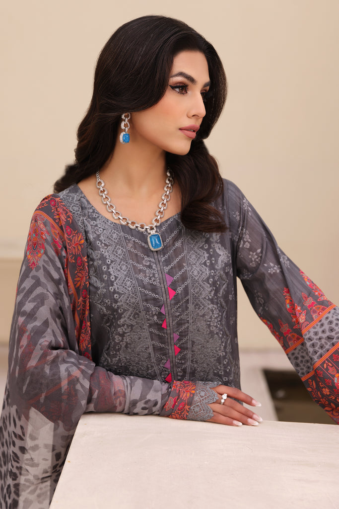 Charizma | Naranji Embroidered Lawn 24 | CN4-006 - Maria Faisal