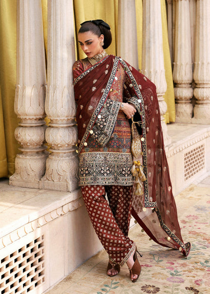 Hussain Rehar | Luxury Pret AW 25 | Brickelle - Formal Dress - available at Maria Faisal in UK and USA.