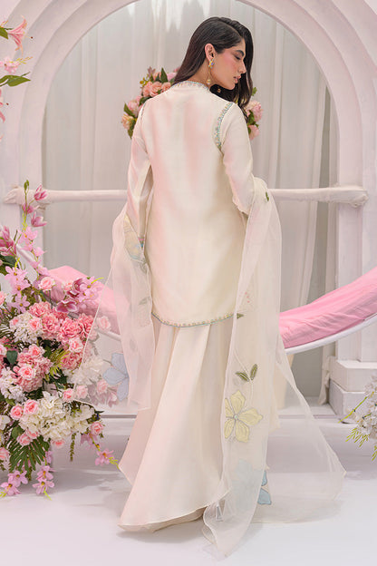 Chic Ophicial | The Maison Duo | Ivory Bloom - Luxury Dress - available at Maria Faisal in UK and USA.