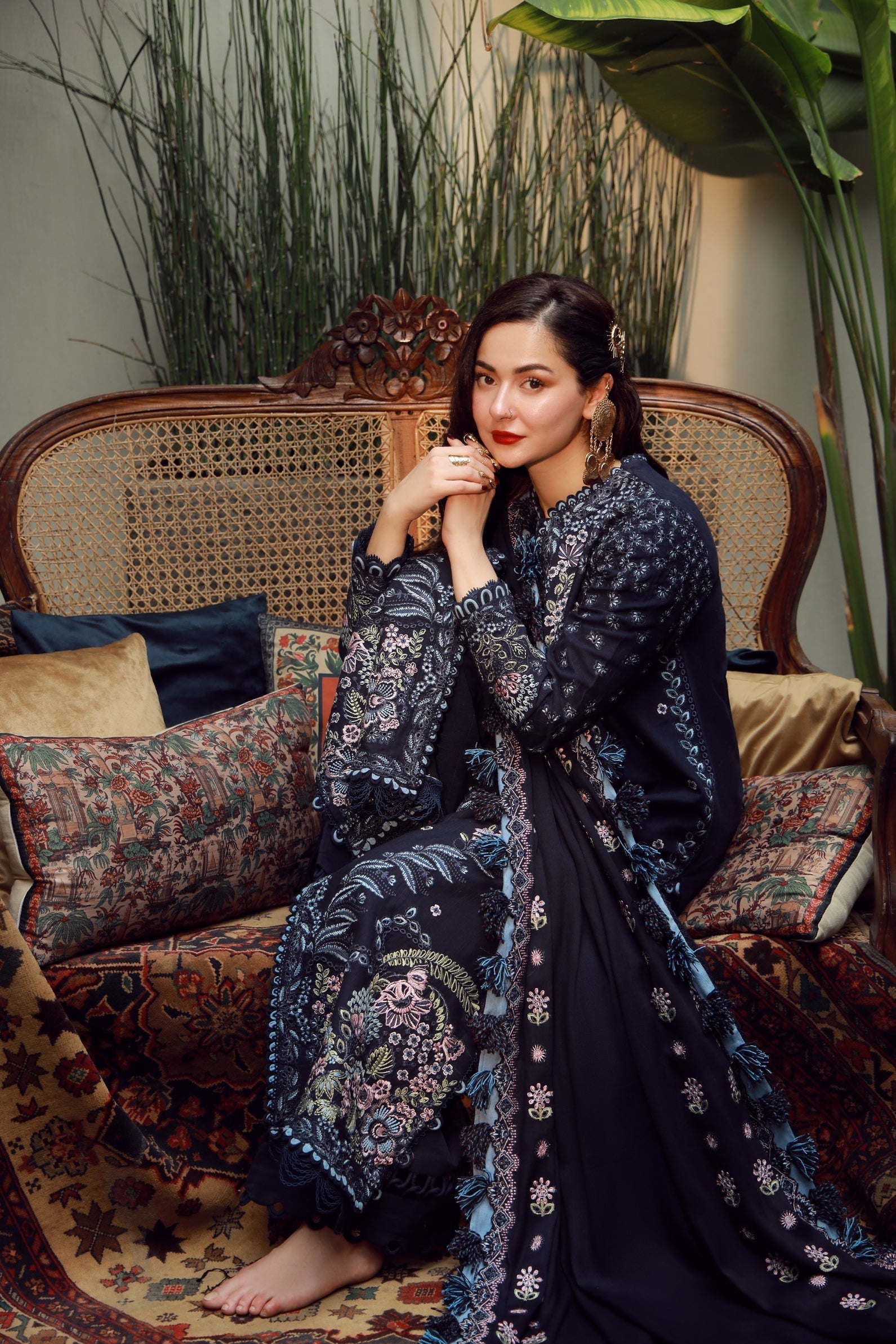 Maryam Hussain | Winter Shawl 25 | Roohi - Formal Dress - available at Maria Faisal in UK and USA.