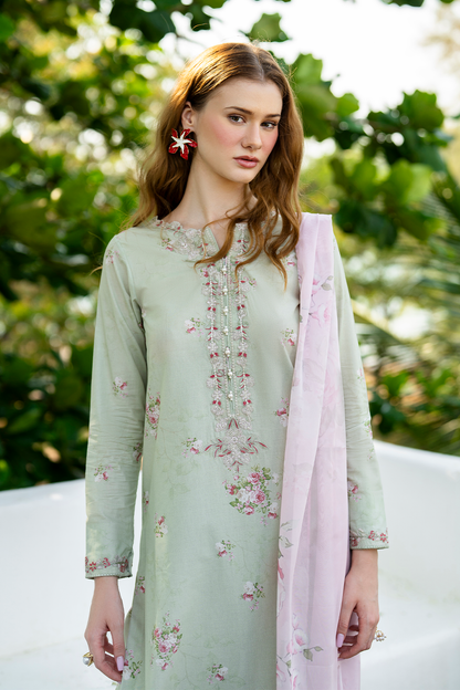 Iznik | lawn 26 | UE-487 - Dress - available at Maria Faisal in UK and USA.