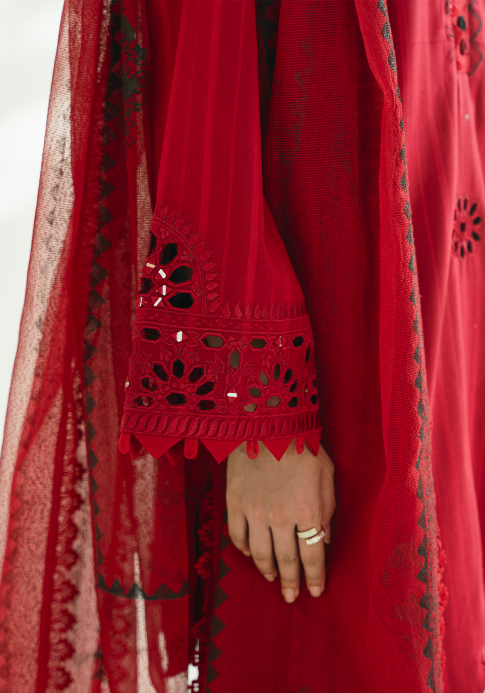 Zarqash | Whispers of Summer | CRIMSON BLOOM - Casual Dress - available at Maria Faisal in UK and USA.
