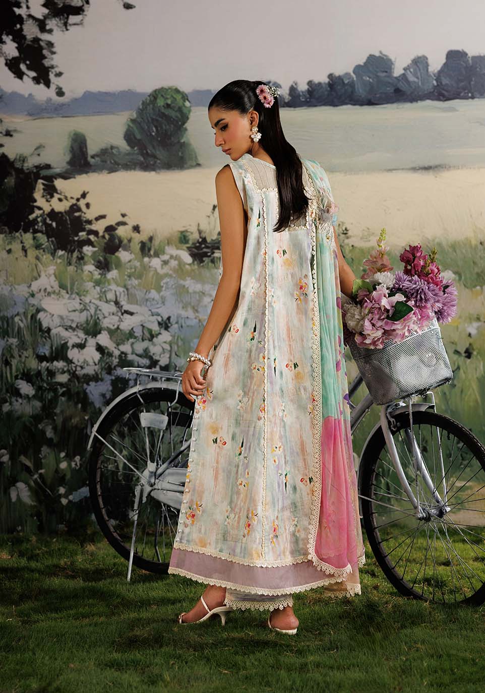 Zarqash | RimJhim The Moonsoon Edit 26 | SHABNAM ZQ003 - Casual Dress - available at Maria Faisal in UK and USA.