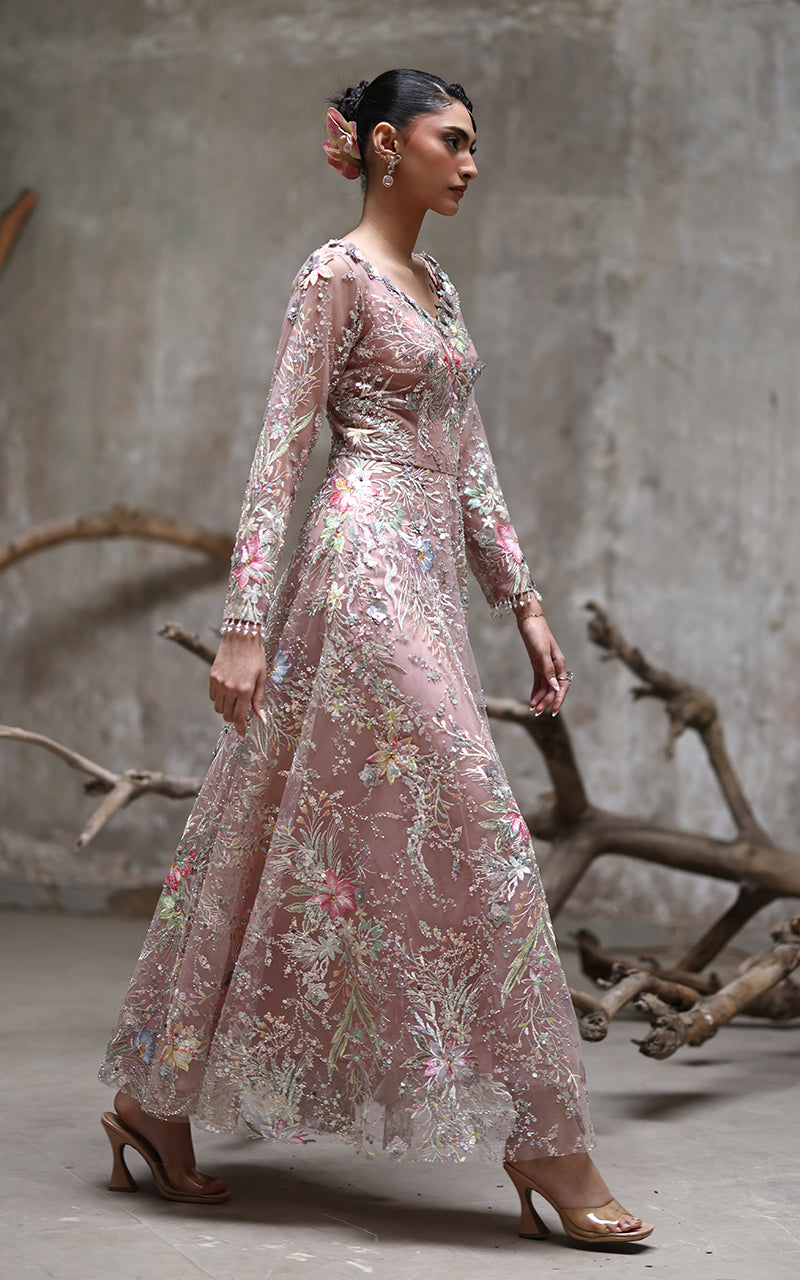 Threads and Motifs | Formal Dresses 25 | Net Embroidered Dress