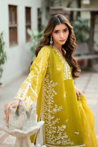 Azure | Vogue Formals | Cyber Moss - Formal Dress - available at Maria Faisal in UK and USA.