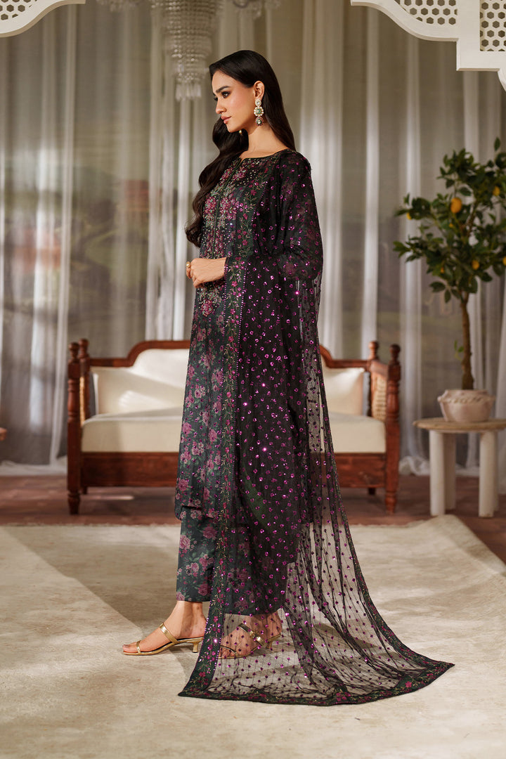 Iznik | Printed Formals | UE-537 - Formal Dress - available at Maria Faisal in UK and USA.