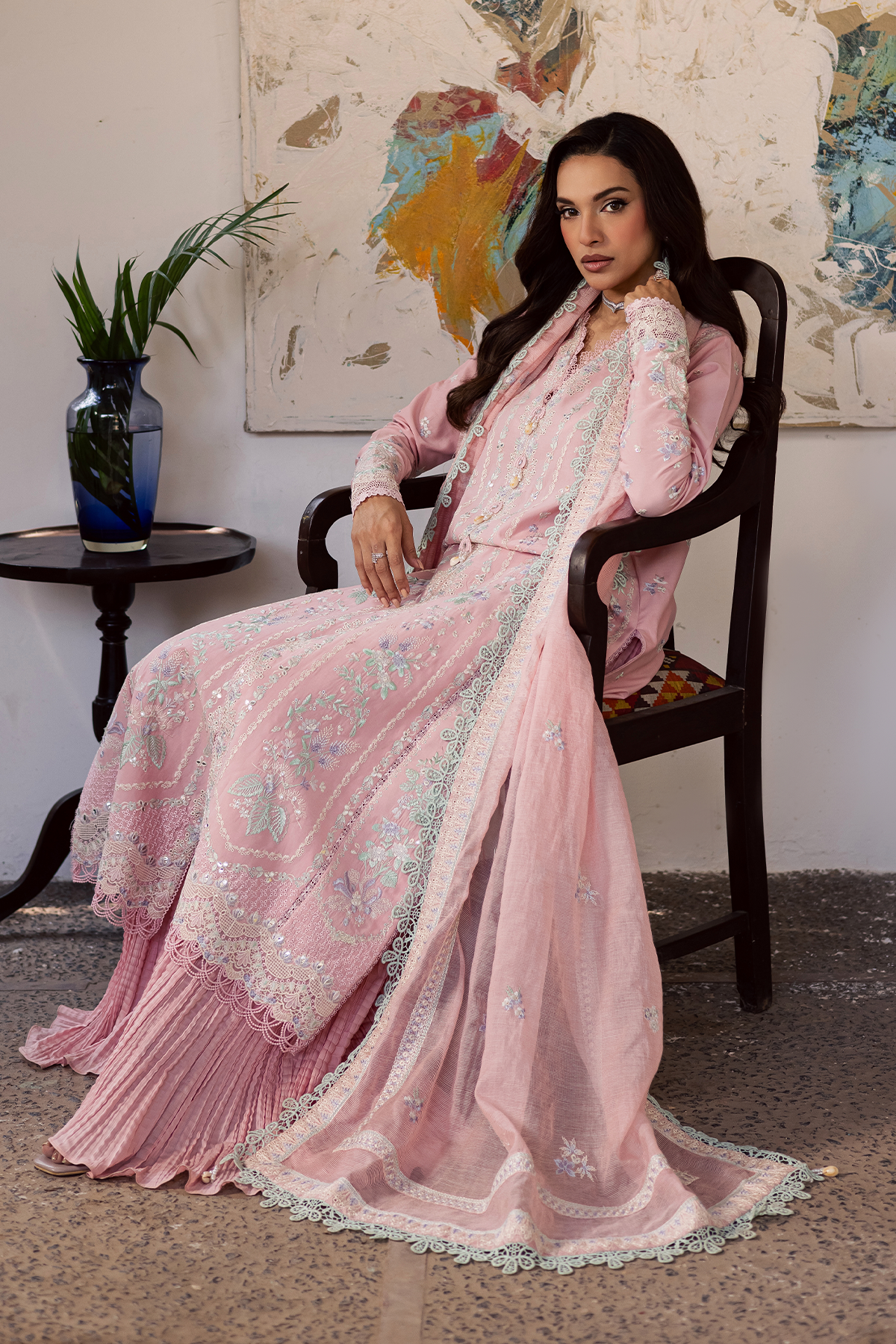 Zarposh | Celia Luxury Lawn 26 | LIYANA - Luxury Dress - available at Maria Faisal in UK and USA.