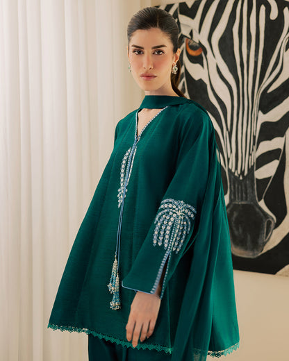 Sadaf Fawad Khan | Eva Luxury Pret 26 | Viridian - Luxury Dress - available at Maria Faisal in UK and USA.