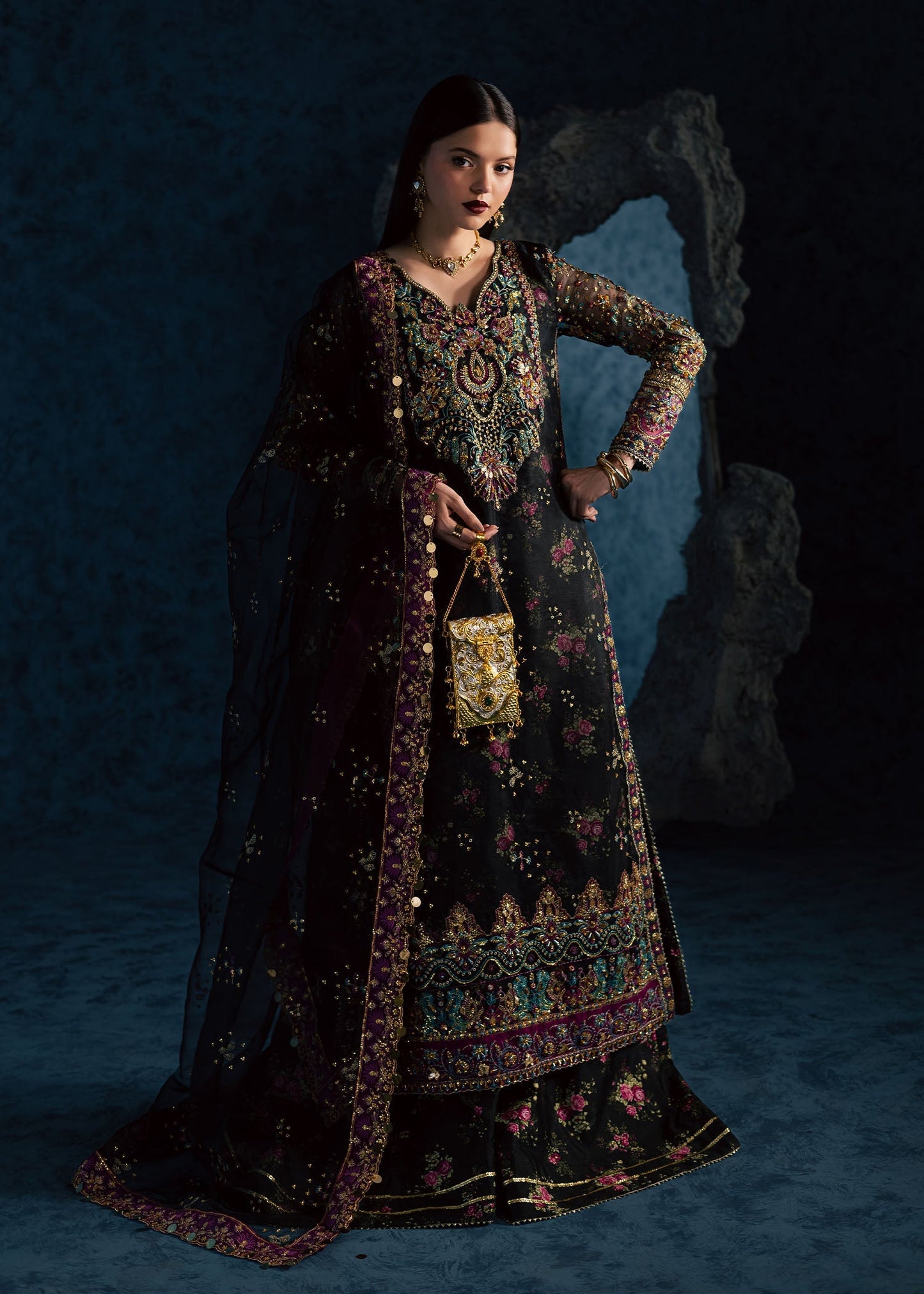 Maria Osama Khan | Lamhay Wedding Festive | MEHTAB - Wedding Dress - available at Maria Faisal in UK and USA.