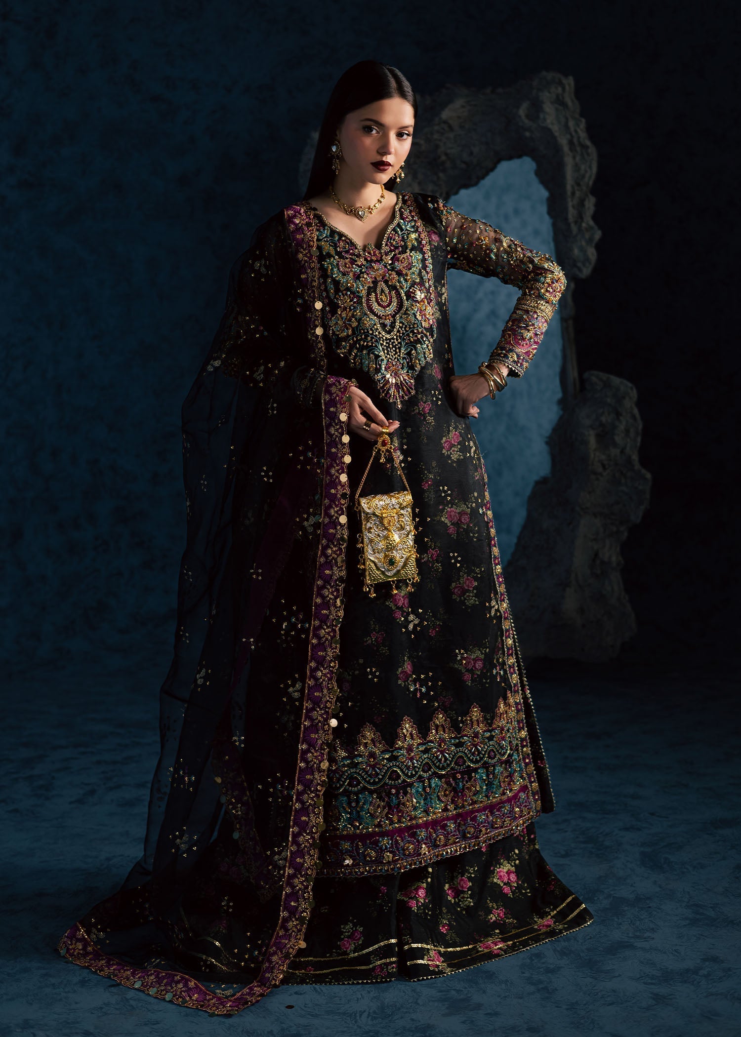 Maria Osama Khan | Lamhay Wedding Festive | MEHTAB - Wedding Dress - available at Maria Faisal in UK and USA.