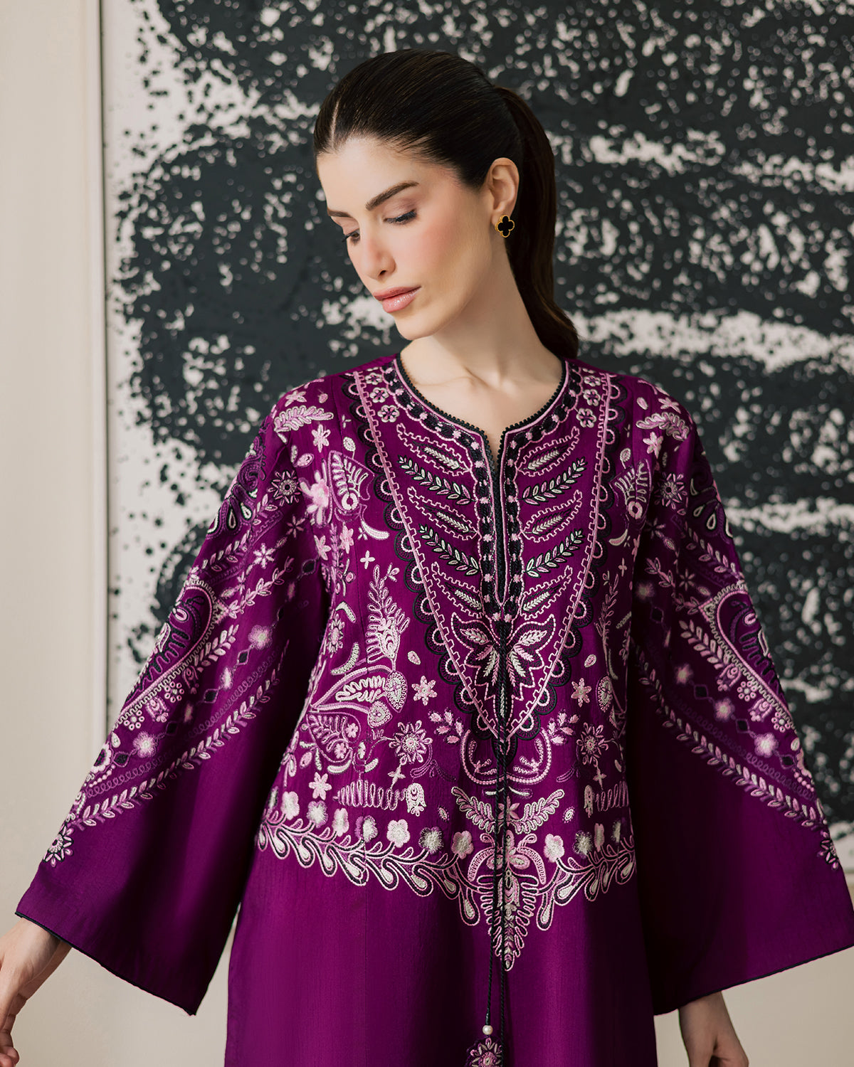Sadaf Fawad Khan | Eva Luxury Pret 26 | Tyrian - Luxury Dress - available at Maria Faisal in UK and USA.