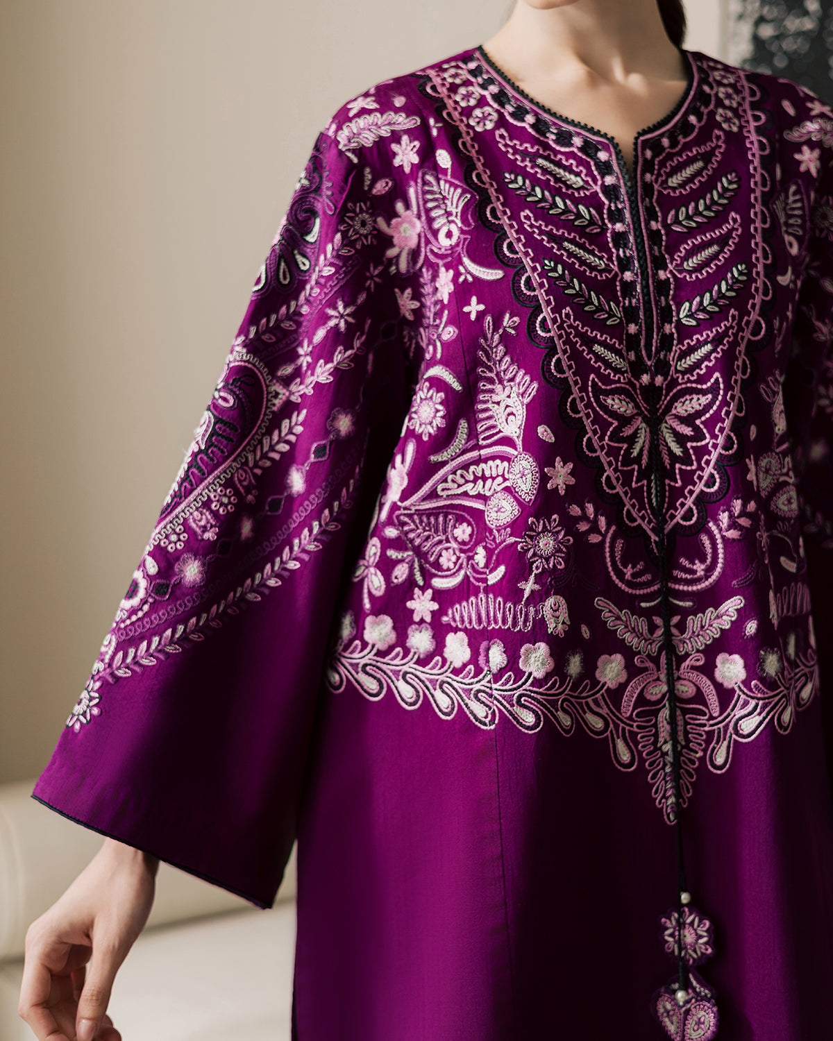 Sadaf Fawad Khan | Eva Luxury Pret 26 | Tyrian - Luxury Dress - available at Maria Faisal in UK and USA.