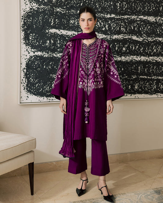 Sadaf Fawad Khan | Eva Luxury Pret 26 | Tyrian - Luxury Dress - available at Maria Faisal in UK and USA.