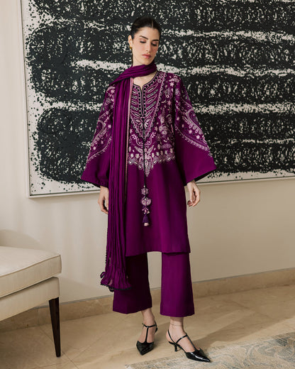 Sadaf Fawad Khan | Eva Luxury Pret 26 | Tyrian - Luxury Dress - available at Maria Faisal in UK and USA.