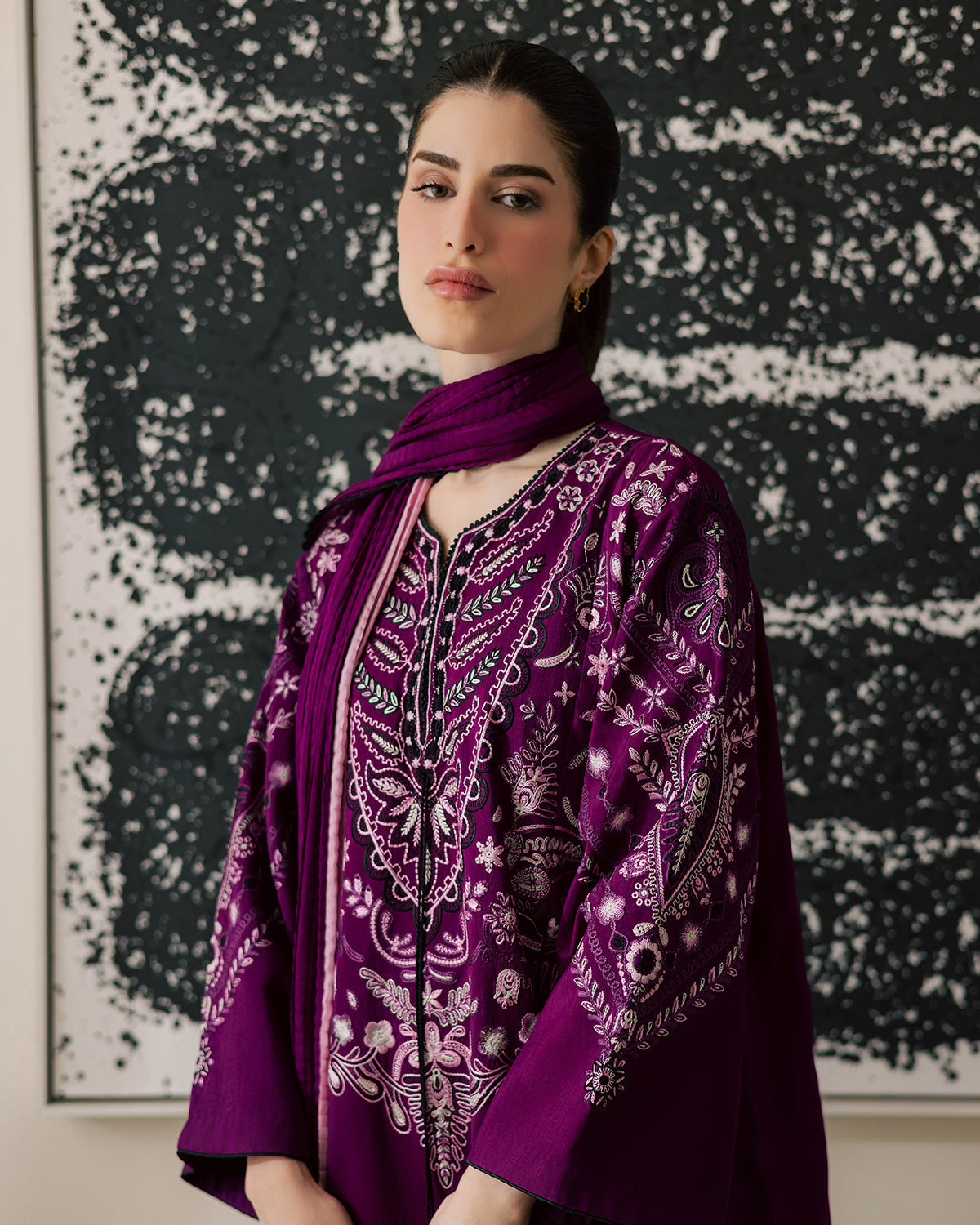 Sadaf Fawad Khan | Eva Luxury Pret 26 | Tyrian - Luxury Dress - available at Maria Faisal in UK and USA.