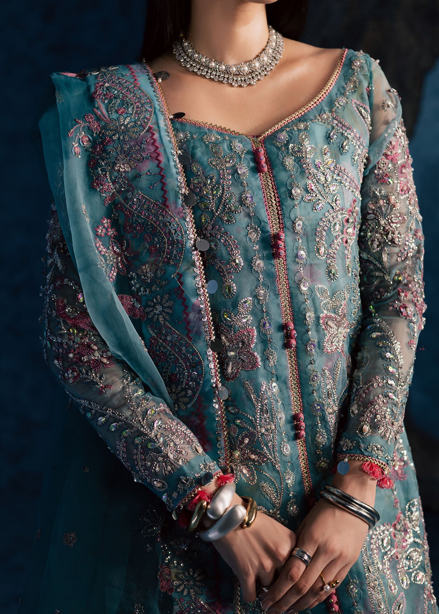 Maria Osama Khan | Lamhay Wedding Festive | NEELUM - Wedding Dress - available at Maria Faisal in UK and USA.